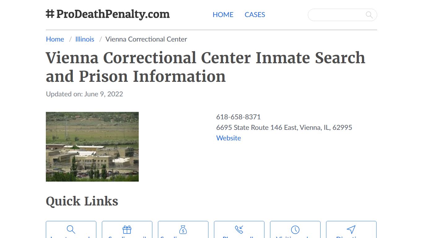 Vienna Correctional Center Inmate Search, Visitation ...